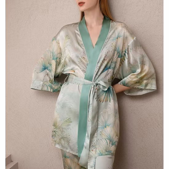 Maßgeschneidertes Pyjama-Set aus Maulbeerseide, Roben aus hochwertiger Seide